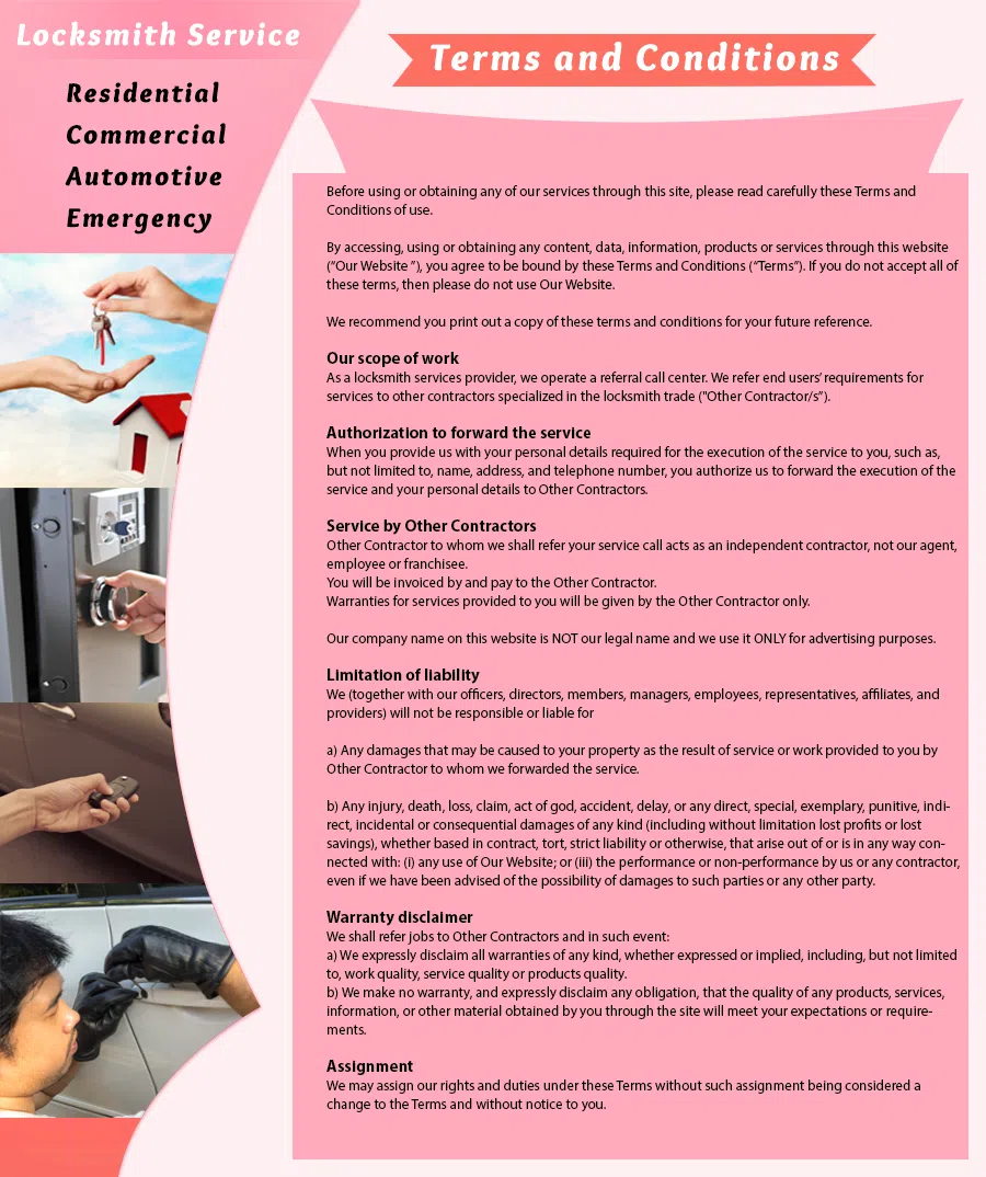 Galaxy Locksmith Store Durham, NC 919-446-1723 - TermsAndCondition-1